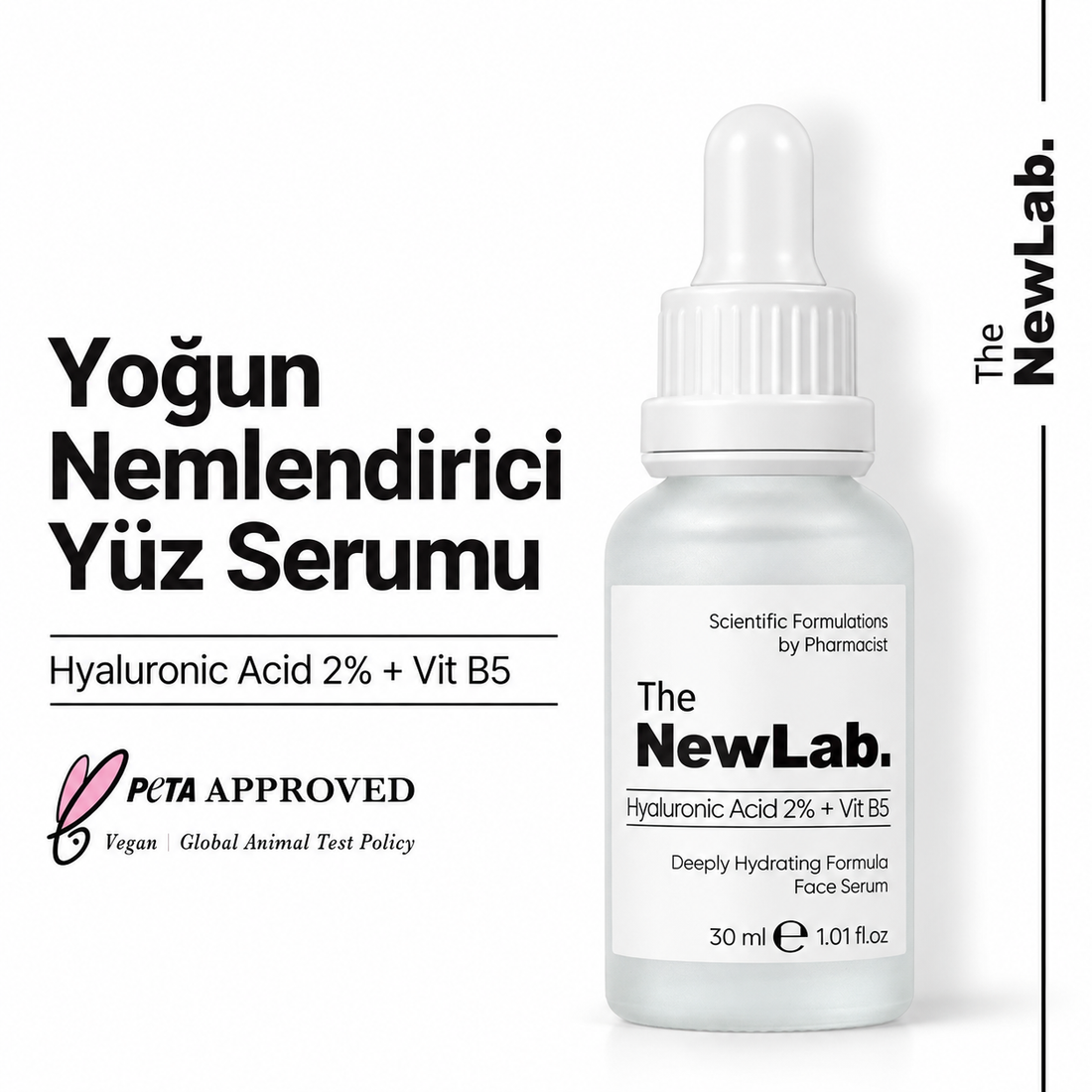 Yoğun Nemlendirici Hyalüronik Asit %2 + Vitamin B5 Yüz Serumu 30 ml