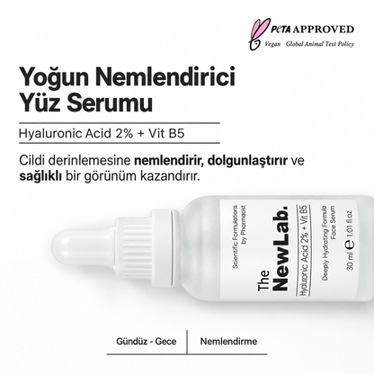Yoğun Nemlendirici Hyalüronik Asit %2 + Vitamin B5 Yüz Serumu 30 ml