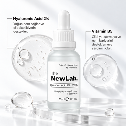 Yoğun Nemlendirici Hyalüronik Asit %2 + Vitamin B5 Yüz Serumu 30 ml