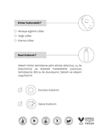 Akne Karşıtı &amp; Sebum Kontrol Yüz Temizleyici 200 ml