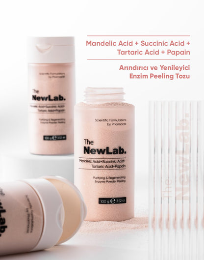 Arındırıcı ve Yenileyici Enzim Toz Peeling 100g(Mandelic Acid+Succinic Acid+Tartaric Acid+Papain)