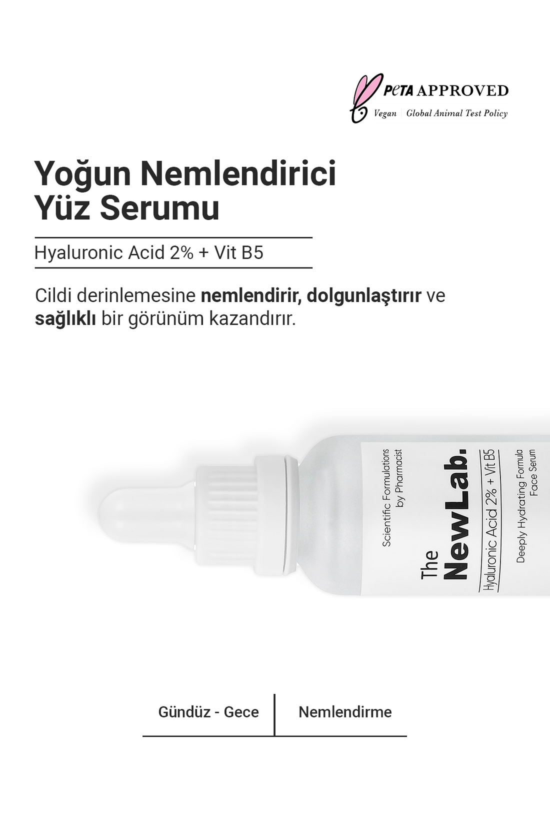Yoğun Nemlendirici Hyalüronik Asit Serum 2% + Vit B5 30 ml