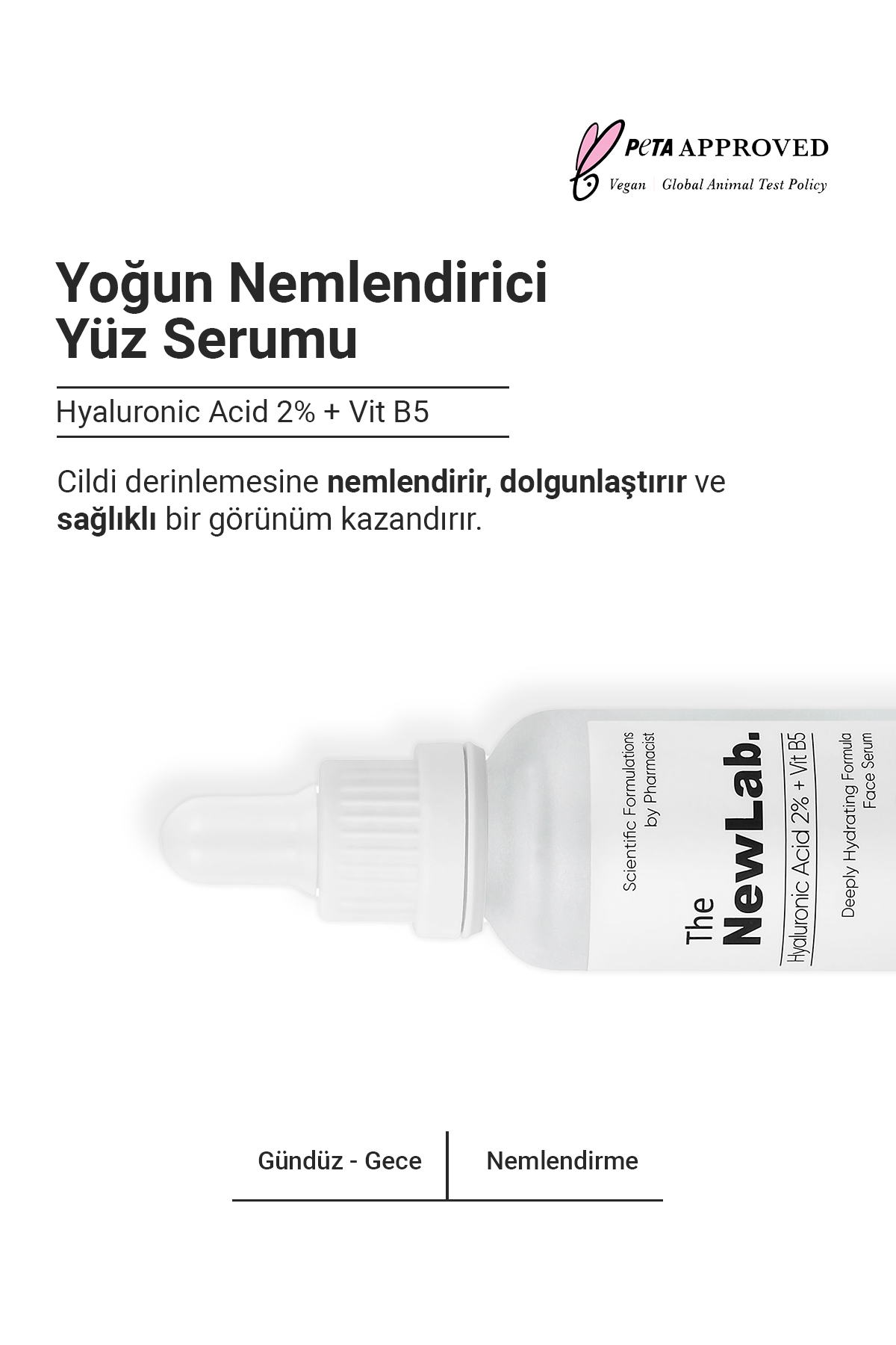 Yoğun Nemlendirici Hyalüronik Asit Serum 2% + Vit B5 30 ml