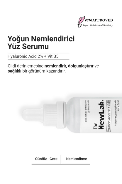 Yoğun Nemlendirici Hyalüronik Asit Serum 2% + Vit B5 30 ml
